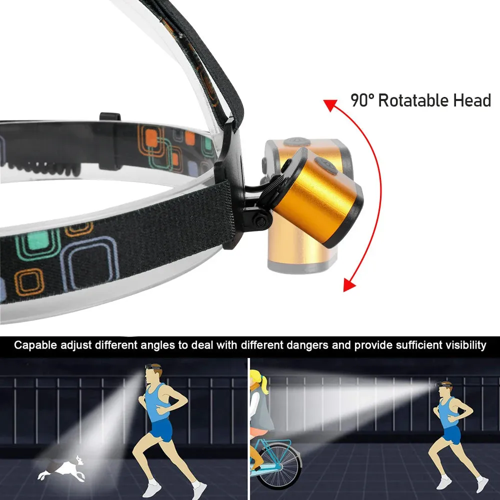 Cycle Zone High-power LED Headlight Portable 2T6 Long-range Headlamps Night Fishing Camping Hiking Outdoor Lighting Facility