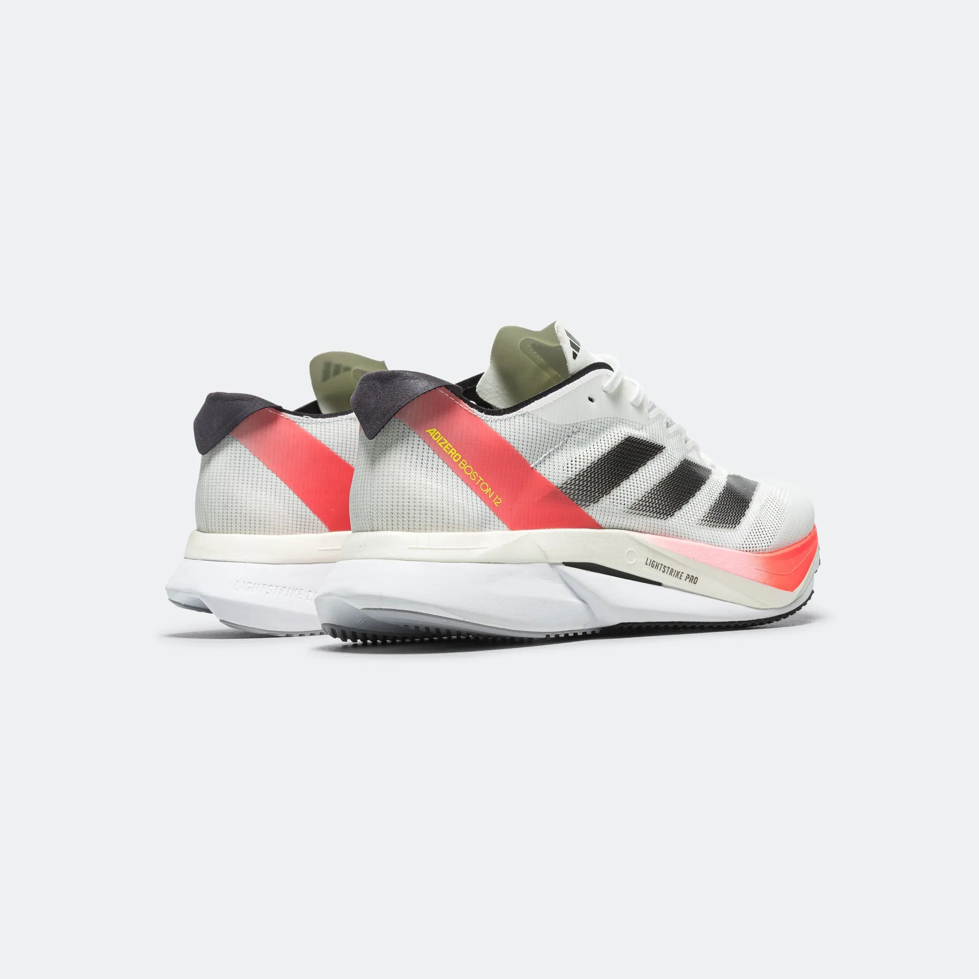 Mens Adizero Boston 12 - Footwear White/Aurora Metallic