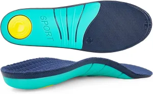 Plantar Fasciitis Relief Shoe Insoles for Men & Women, 220 lbs TPU Arch Support Inserts, Running Athletic Gel Shoe Insole, Trim-Ready Boot Work Orthotic Inserts for Foot Pain