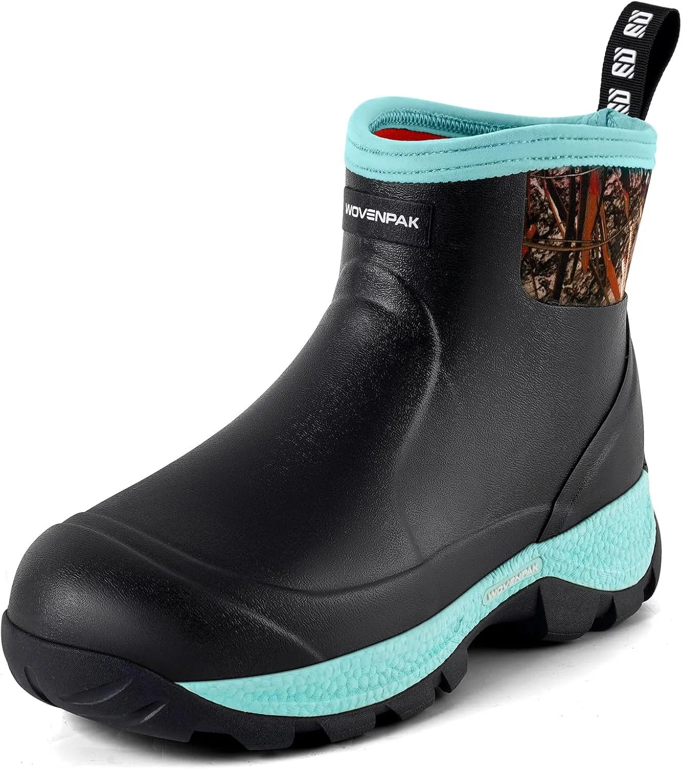 WOVENPAK Ankle Boots for Women, Rubber Rain Boots Waterproof Women, Ankle Garden Mud Boots Shoes, Rubber Boots for Women Insulated Lightweight Short Boots for Outdoor, Garden, Yard Work, Size 6-11